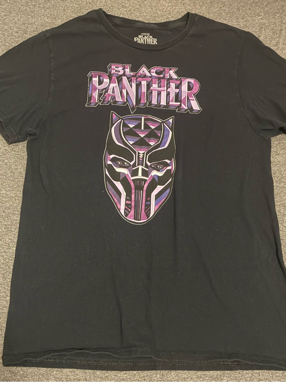 Marvel Black Panther Short Sleeve Tee in Black and Purple
